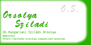 orsolya sziladi business card