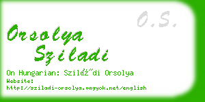 orsolya sziladi business card